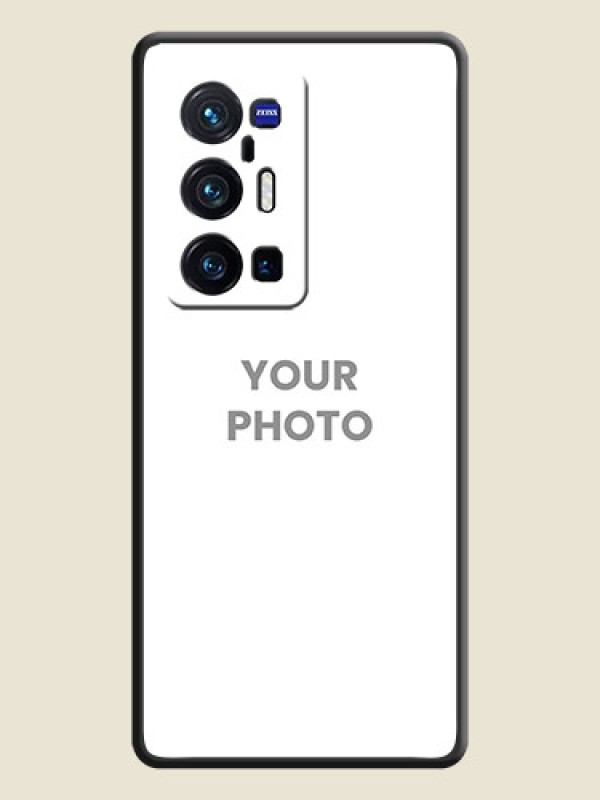 Custom Full Single Pic Upload On Space Black Personalized Soft Matte Phone Covers -Vivo X70 Pro Plus 5G - alternate view