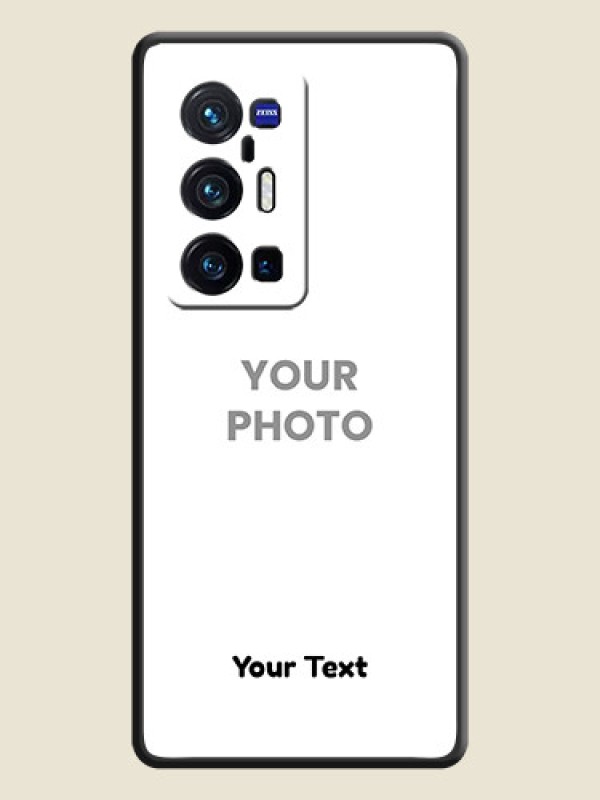 Custom Full Single Pic Upload With Text On Space Black Personalized Soft Matte Phone Covers -Vivo X70 Pro Plus 5G - alternate view