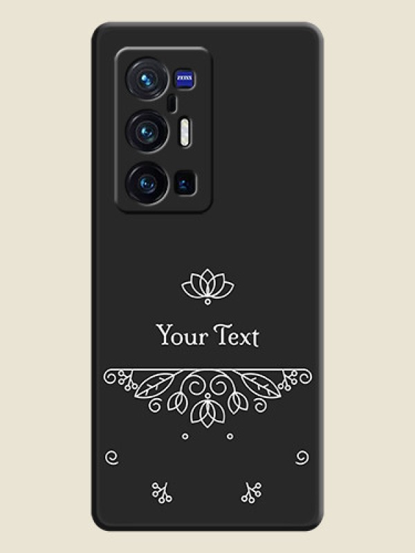 Custom Lotus Garden Custom Text On Space Black Personalized Soft Matte Phone Covers -Vivo X70 Pro Plus 5G - alternate view