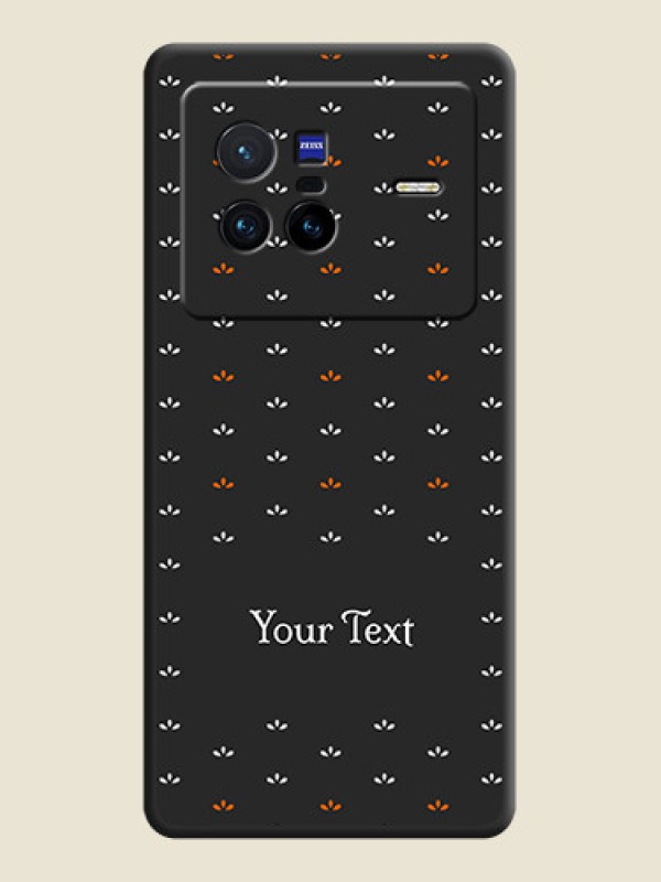 Custom Simple Pattern With Custom Text On Space Black Personalized Soft Matte Phone Covers -Vivo X80 5G - alternate view