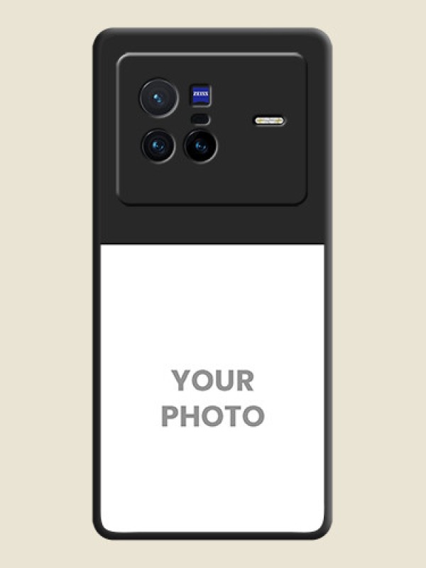 Custom Image Upload With Space Black Color On Custom Soft Matte Mobile Back Cover - Vivo X80 5G - alternate view