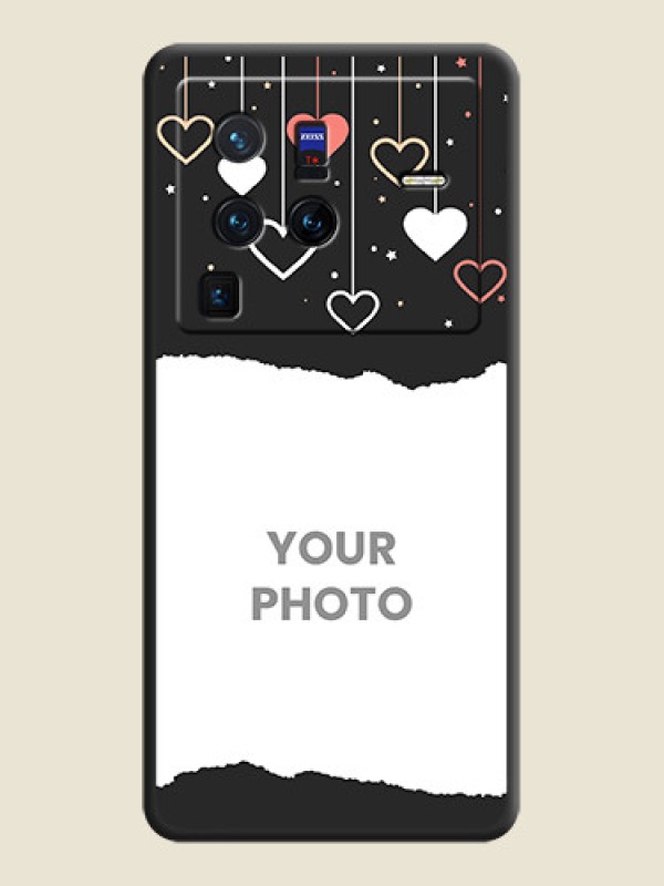 Custom Love Hangings with Splash Wave Picture on Space Black Custom Soft Matte Phone Back Cover - Vivo X80 Pro 5G - alternate view