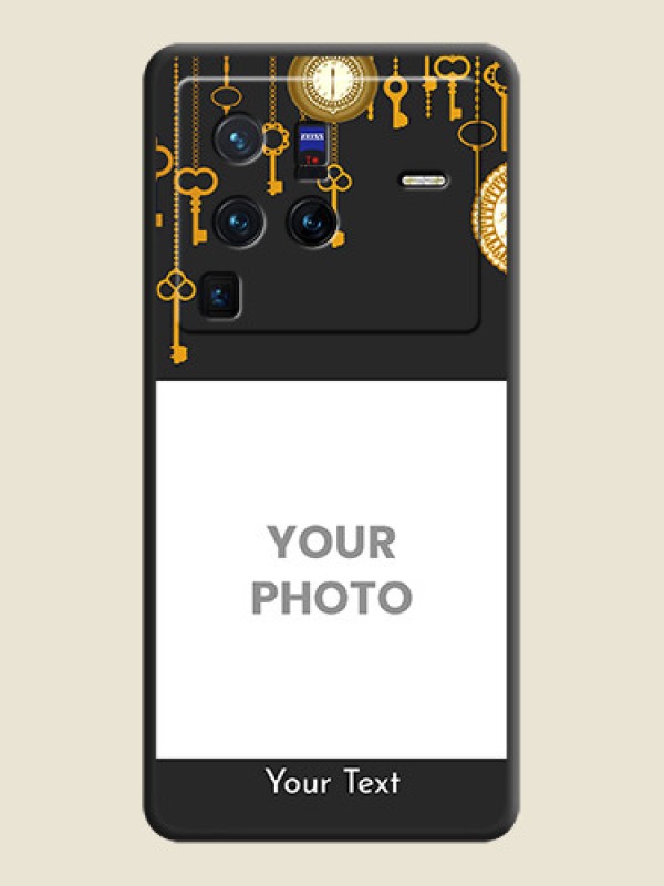 Custom Decorative Design with Text on Space Black Custom Soft Matte Back Cover - Vivo X80 Pro 5G - alternate view