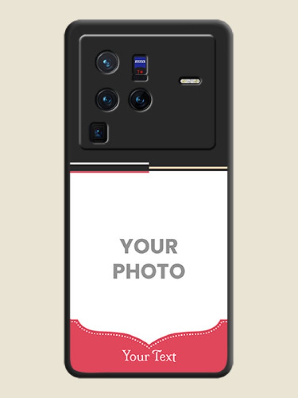 Custom Classic Plain Design with Name on Photo on Space Black Soft Matte Phone Cover - Vivo X80 Pro 5G - alternate view