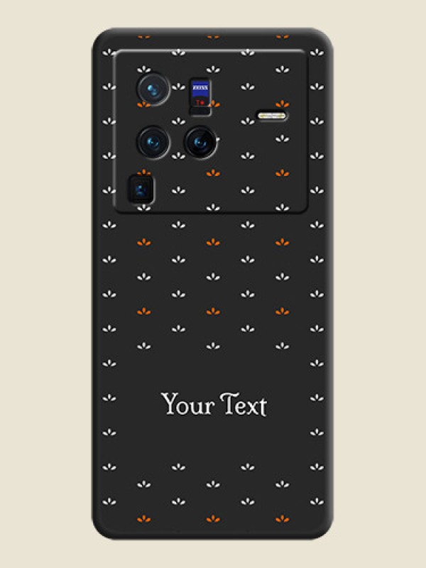 Custom Simple Pattern With Custom Text On Space Black Personalized Soft Matte Phone Covers -Vivo X80 Pro 5G - alternate view