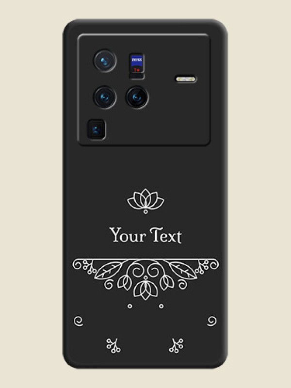 Custom Lotus Garden Custom Text On Space Black Personalized Soft Matte Phone Covers -Vivo X80 Pro 5G - alternate view