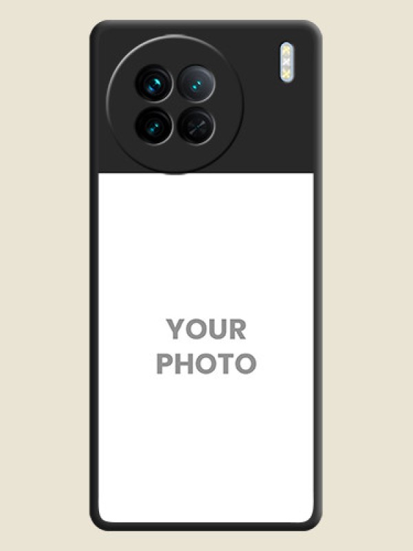 Custom Image Upload With Space Black Color On Custom Soft Matte Mobile Back Cover - Vivo X90 5G - alternate view