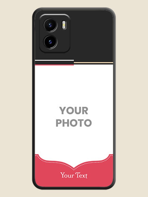 Custom Classic Plain Design with Name on Photo on Space Black Soft Matte Phone Cover - Vivo Y01 - alternate view