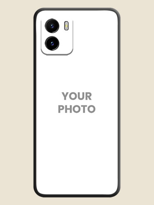 Custom Full Single Pic Upload On Space Black Personalized Soft Matte Phone Covers -Vivo Y01 - alternate view