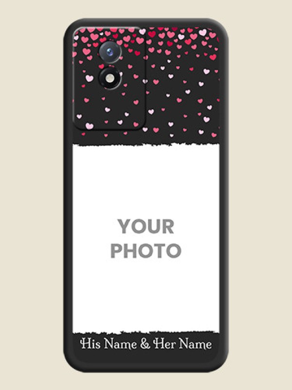 Custom Fall in Love with Your Partner  on Photo on Space Black Soft Matte Phone Cover - Vivo Y02 - alternate view