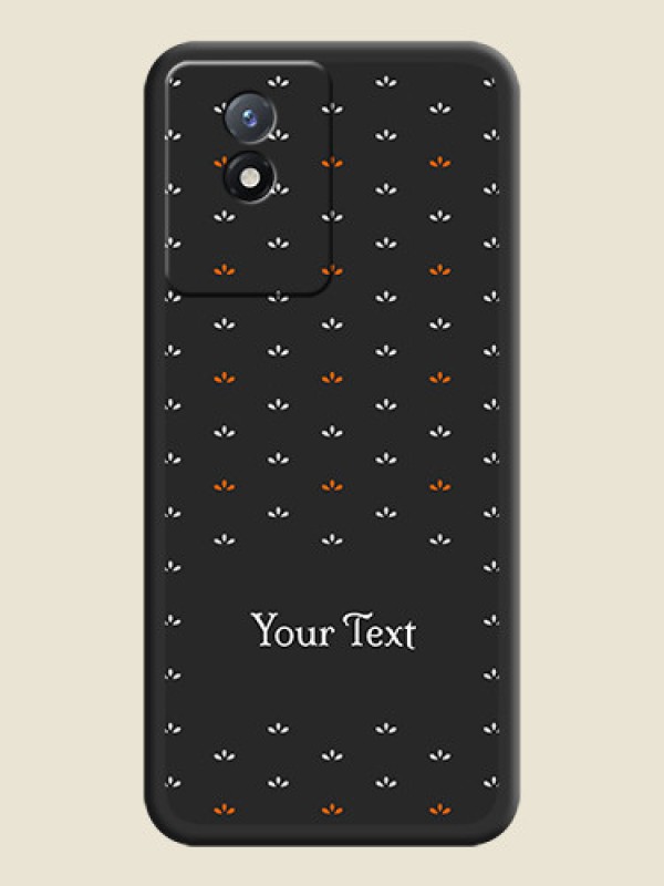 Custom Simple Pattern With Custom Text On Space Black Personalized Soft Matte Phone Covers -Vivo Y02 - alternate view