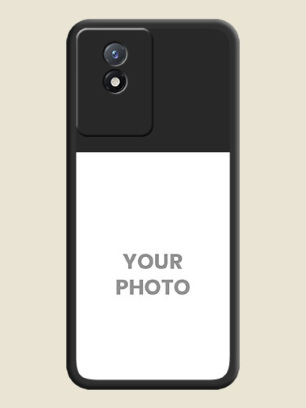 Custom Image Upload With Space Black Color On Custom Soft Matte Mobile Back Cover - Vivo Y02 - alternate view