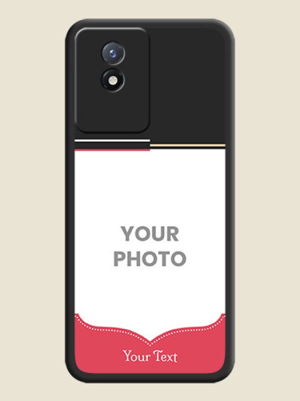 Custom Classic Plain Design with Name on Photo on Space Black Soft Matte Phone Cover - Vivo Y02t - alternate view