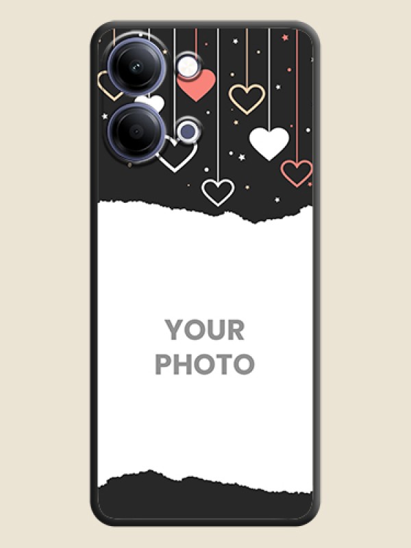 Custom Love Hangings with Splash Wave Picture On Space Black Custom Soft Matte Mobile Back Cover - Vivo Y05 4G - alternate view