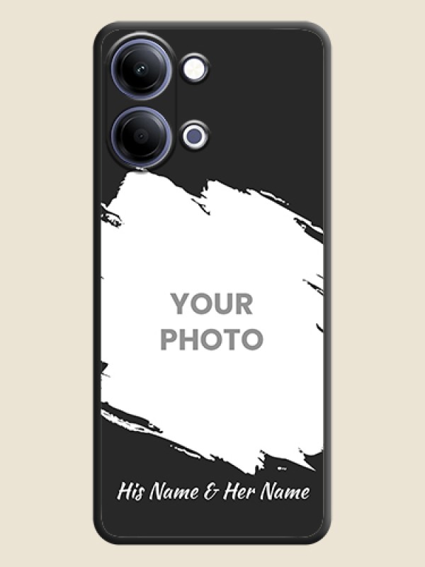 Custom Grunge Brush Strokes on Photo On Space Black Custom Soft Matte Mobile Back Cover - Vivo Y05 4G - alternate view
