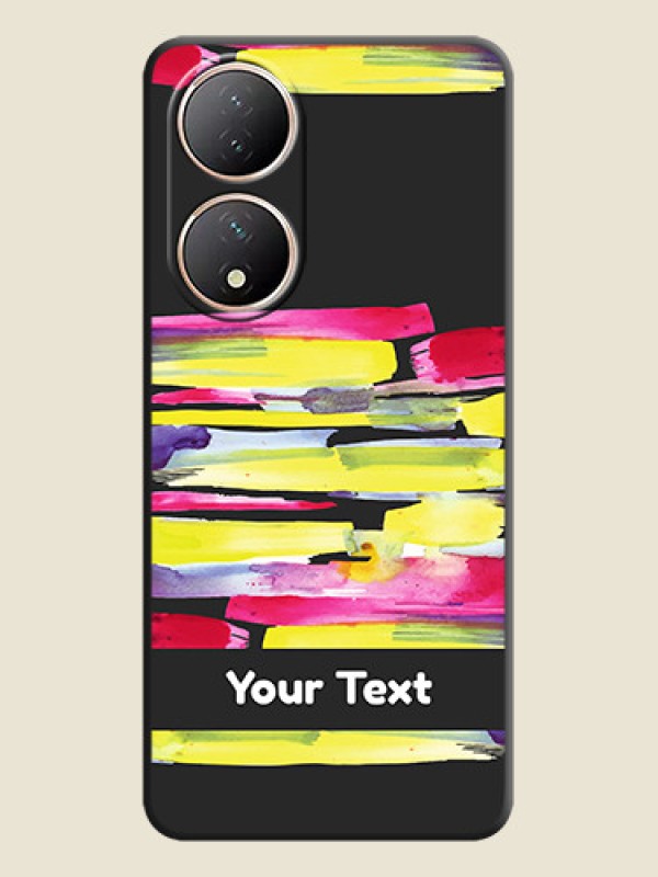 Custom Brush Coloured on Space Black Personalized Soft Matte Phone Covers - Vivo Y100 - alternate view