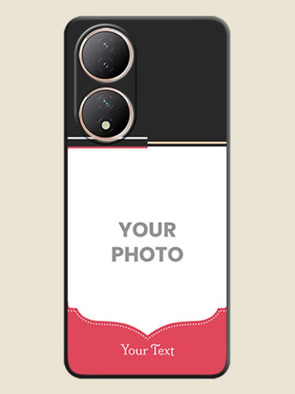 Custom Classic Plain Design with Name on Photo on Space Black Soft Matte Phone Cover - Vivo Y100A - alternate view
