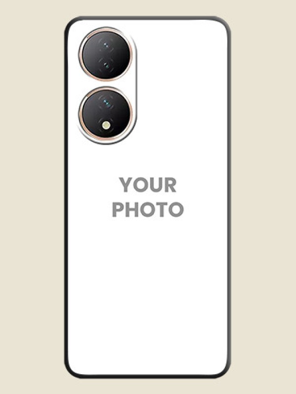 Custom Full Single Pic Upload On Space Black Personalized Soft Matte Phone Covers -Vivo Y100A - alternate view