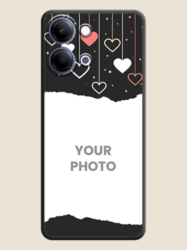 Custom Love Hangings with Splash Wave Picture On Space Black Custom Soft Matte Mobile Back Cover - Vivo Y11 5G - alternate view