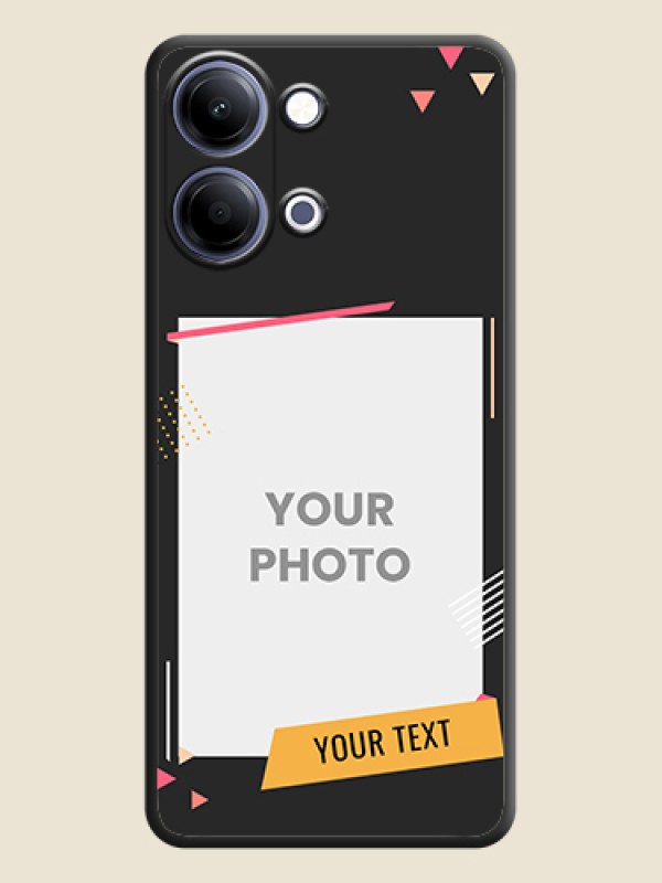Custom Photo Frame with Triangle Small Dots on Photo On Space Black Custom Soft Matte Mobile Back Cover - Vivo Y11 5G - alternate view