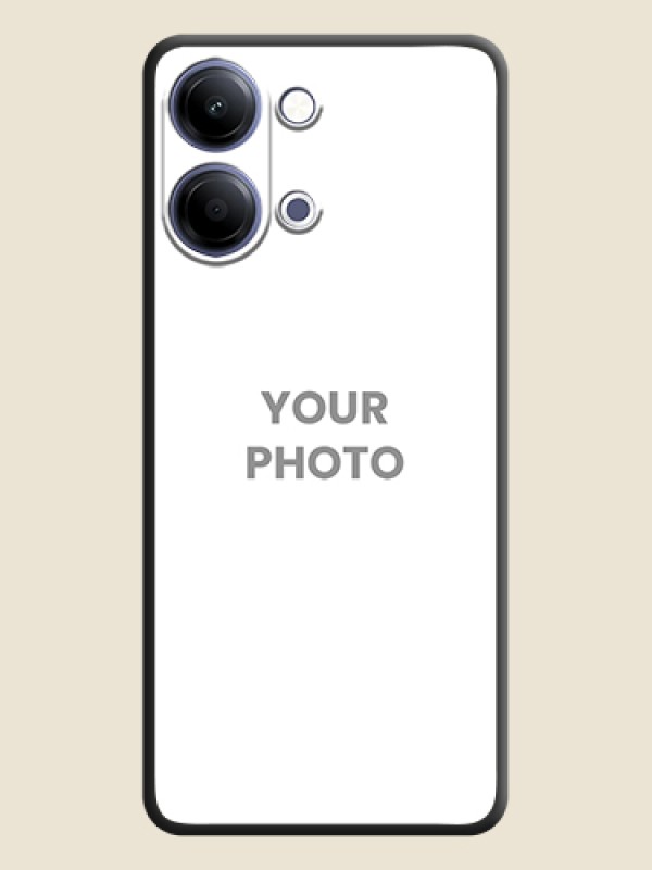 Custom Full Single Pic Upload On Space Black Custom Soft Matte Mobile Back Cover - Vivo Y11 5G - alternate view