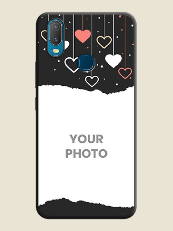Custom Love Hangings with Splash Wave Picture on Space Black Custom Soft Matte Phone Back Cover - Vivo Y11 - alternate view