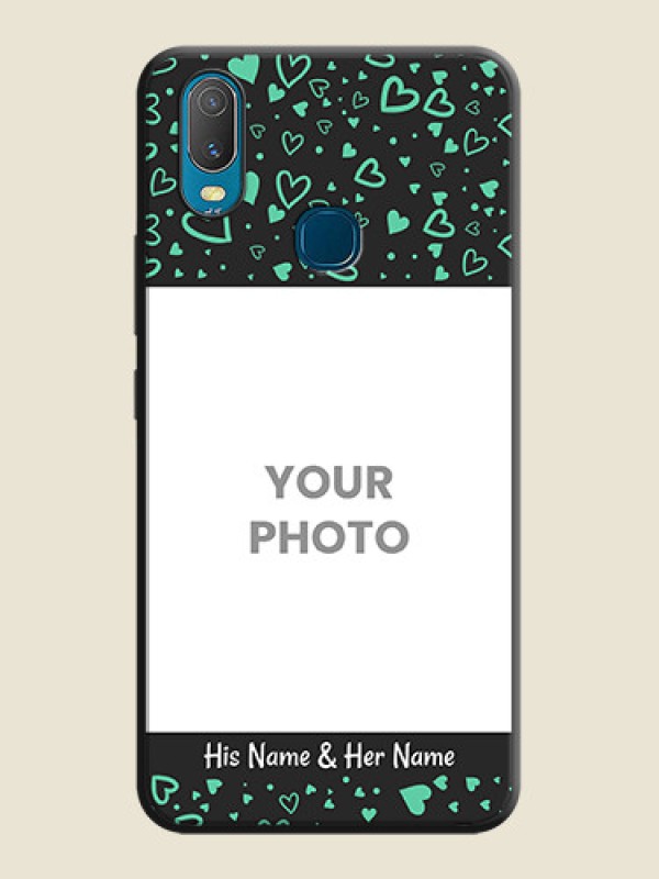 Custom Sea Green Indefinite Love Pattern - Photo on Space Black Soft Matte Mobile Cover - Vivo Y11 - alternate view