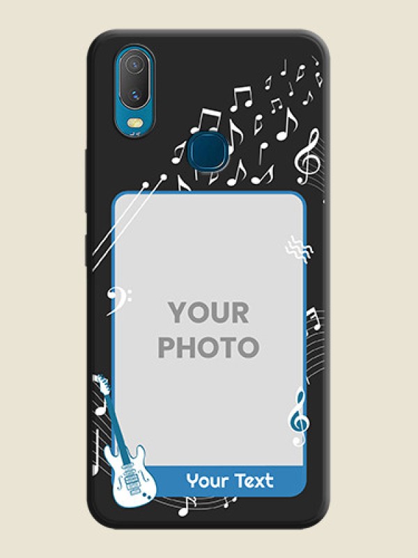 Custom Musical Theme Design with Text - Photo on Space Black Soft Matte Mobile Case - Vivo Y11 - alternate view