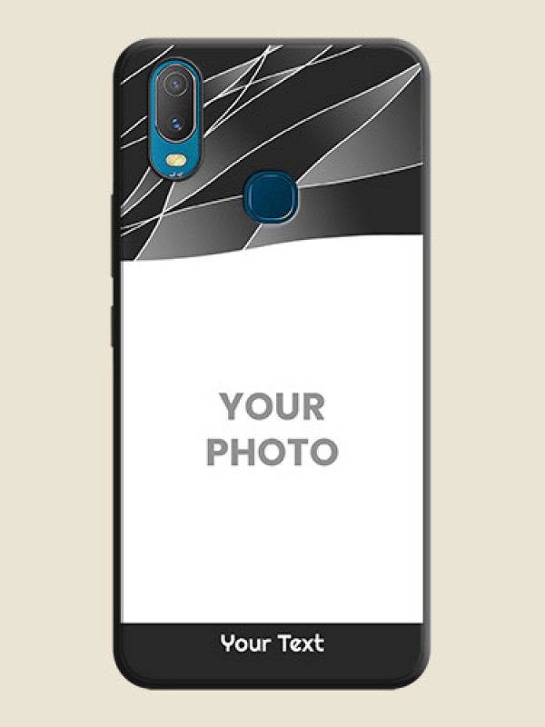 Custom Mixed Wave Lines - Photo on Space Black Soft Matte Mobile Cover - Vivo Y11 - alternate view