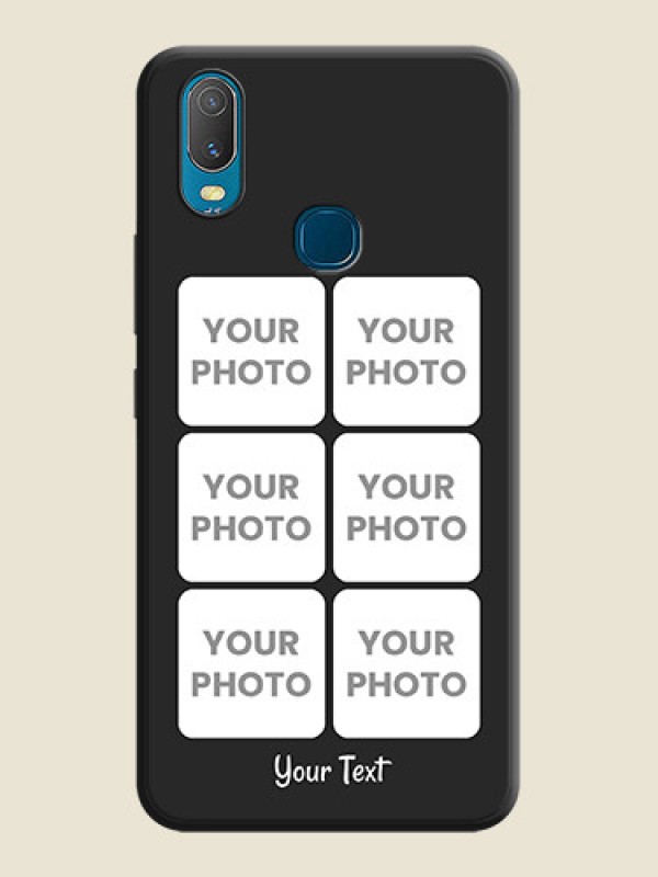 Custom Floral Art with 6 Image Holder - Photo on Space Black Soft Matte Mobile Case - Vivo Y11 - alternate view