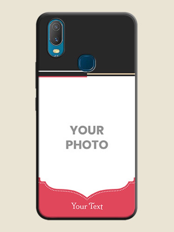 Custom Classic Plain Design with Name - Photo on Space Black Soft Matte Phone Cover - Vivo Y11 - alternate view