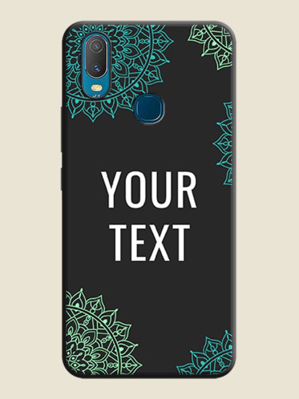 Custom Your Name with Floral Design on Space Black Custom Soft Matte Back Cover - Vivo Y11 - alternate view