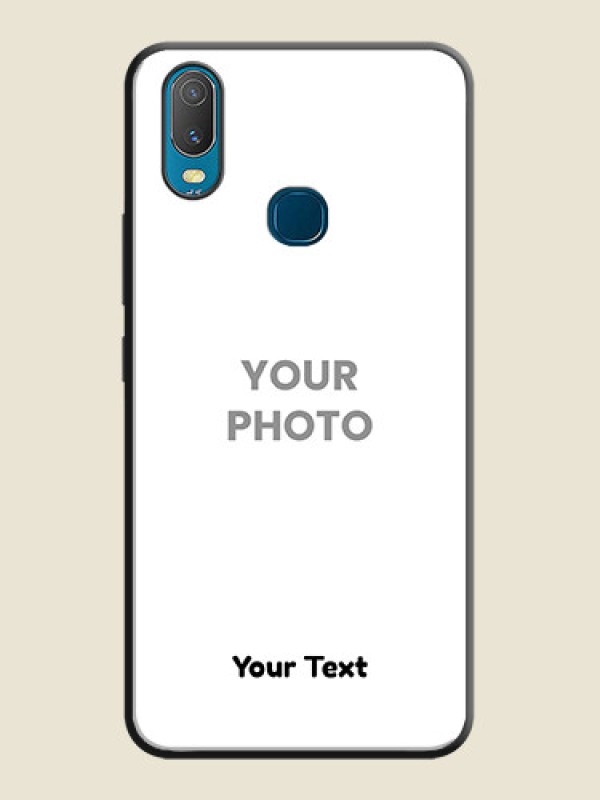 Custom Full Single Pic Upload With Text On Space Black Personalized Soft Matte Phone Covers -Vivo Y11 - alternate view