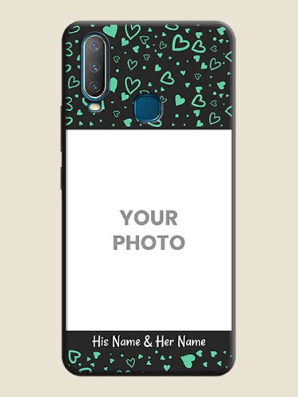 Custom Sea Green Indefinite Love Pattern - Photo on Space Black Soft Matte Mobile Cover - Vivo Y12 - alternate view