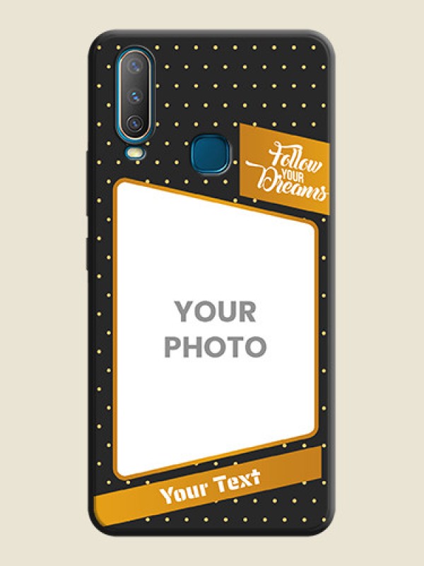 Custom Follow Your Dreams with White Dots on Space Black Custom Soft Matte Phone Cases - Vivo Y12 - alternate view