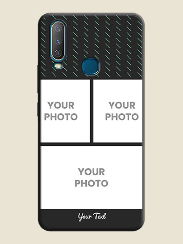 Custom Cross Dotted Pattern with 2 Image Holder  on Personalised Space Black Soft Matte Cases - Vivo Y12 - alternate view