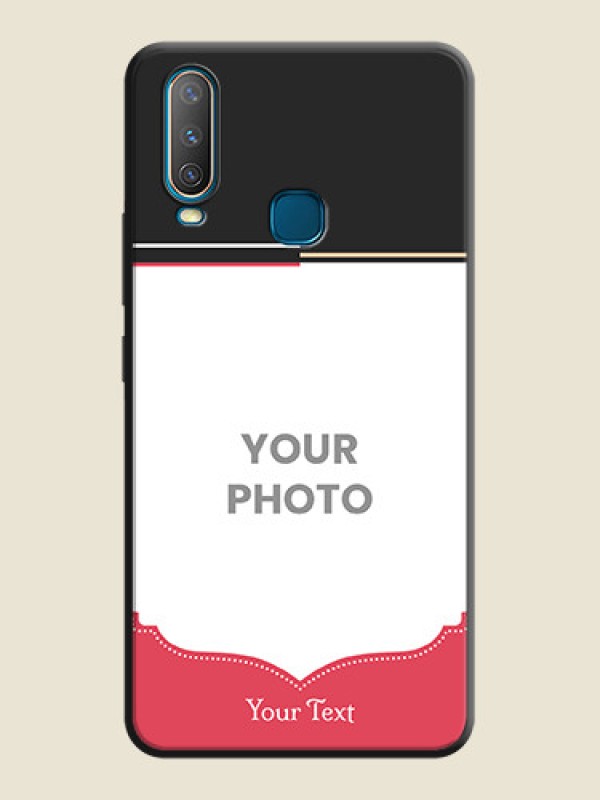 Custom Classic Plain Design with Name - Photo on Space Black Soft Matte Phone Cover - Vivo Y12 - alternate view