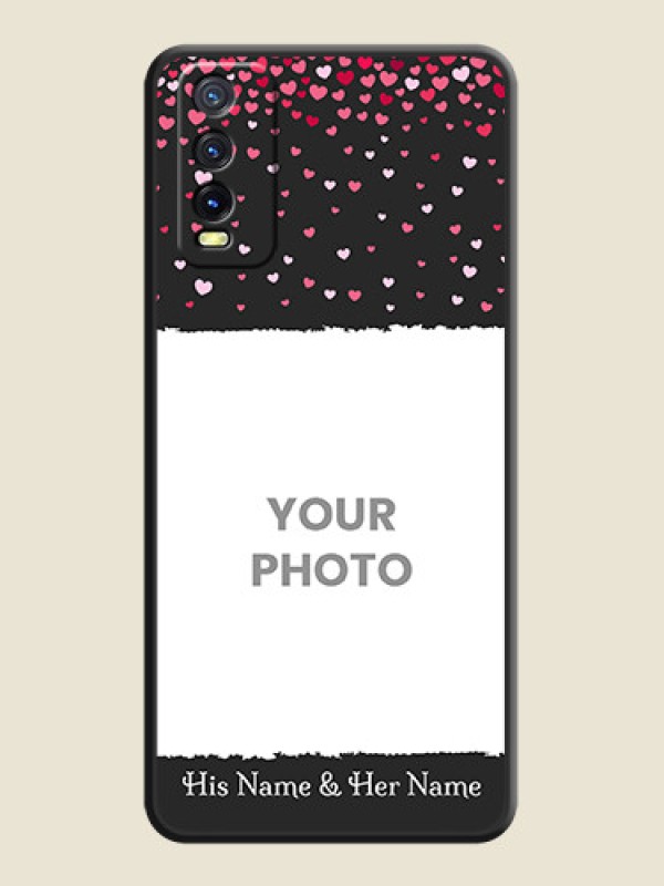 Custom Fall in Love with Your Partner  on Photo on Space Black Soft Matte Phone Cover - Vivo Y12G - alternate view
