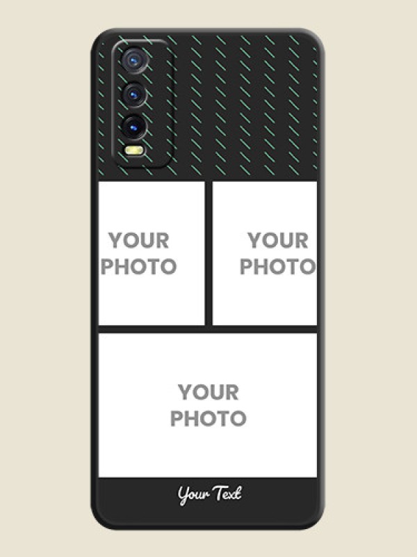Custom Cross Dotted Pattern with 2 Image Holder  on Personalised Space Black Soft Matte Cases - Vivo Y12G - alternate view