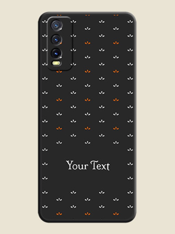 Custom Simple Pattern With Custom Text On Space Black Personalized Soft Matte Phone Covers -Vivo Y12G - alternate view