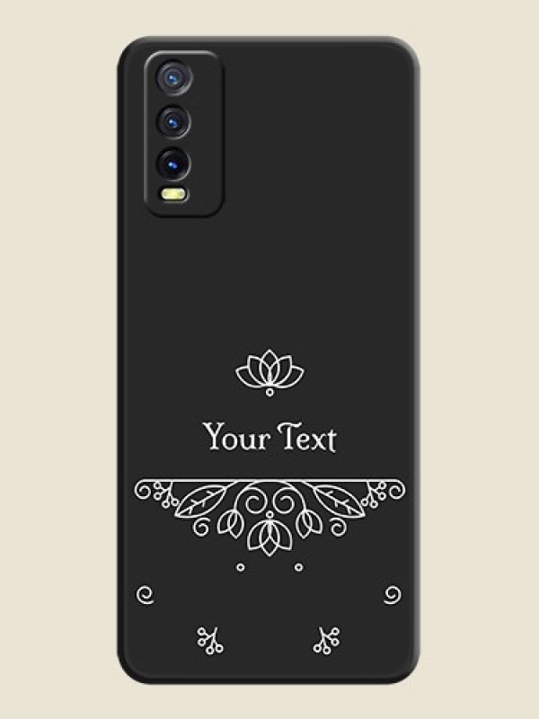 Custom Lotus Garden Custom Text On Space Black Personalized Soft Matte Phone Covers -Vivo Y12G - alternate view