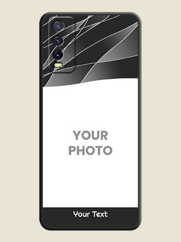 Custom Mixed Wave Lines on Photo on Space Black Soft Matte Mobile Cover - Vivo Y12s - alternate view
