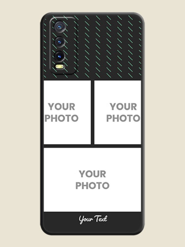 Custom Cross Dotted Pattern with 2 Image Holder  on Personalised Space Black Soft Matte Cases - Vivo Y12s - alternate view