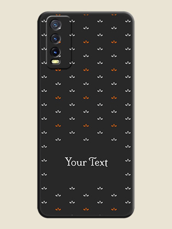 Custom Simple Pattern With Custom Text On Space Black Personalized Soft Matte Phone Covers -Vivo Y12S - alternate view