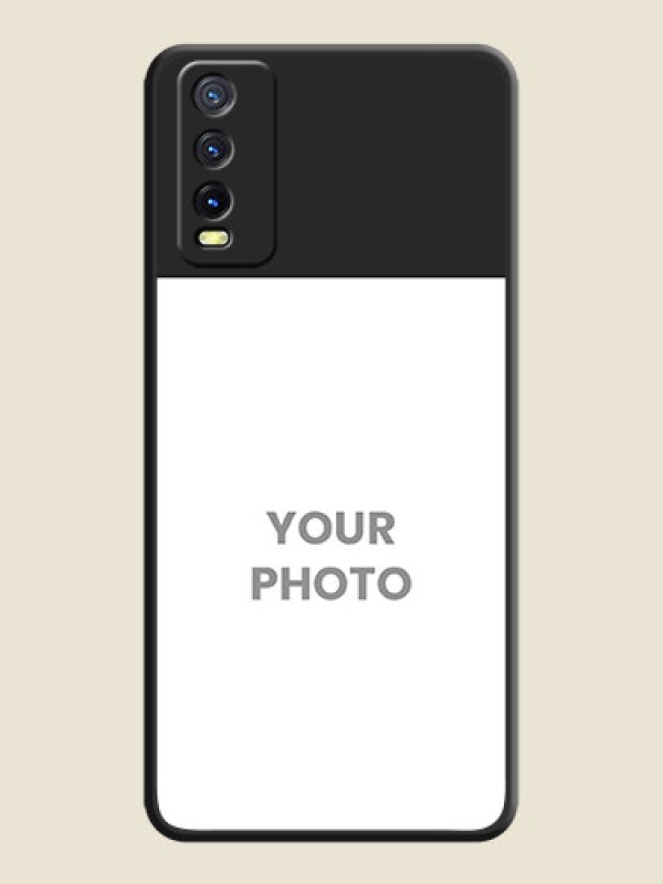 Custom Image Upload With Space Black Color On Custom Soft Matte Mobile Back Cover - Vivo Y12S - alternate view