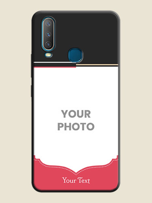 Custom Classic Plain Design with Name - Photo on Space Black Soft Matte Phone Cover - Vivo Y15 - alternate view