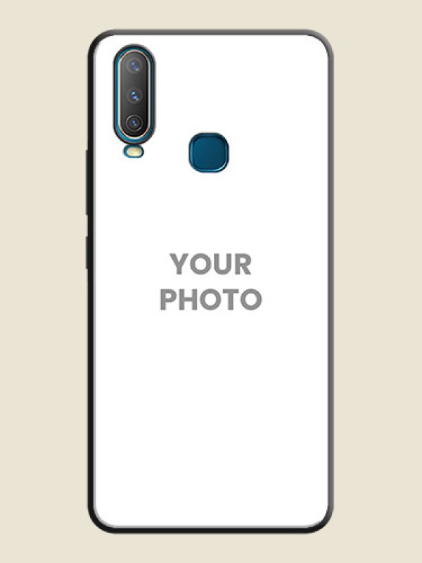 Custom Full Single Pic Upload On Space Black Personalized Soft Matte Phone Covers -Vivo Y15 - alternate view