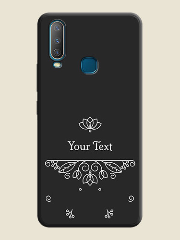 Custom Lotus Garden Custom Text On Space Black Personalized Soft Matte Phone Covers -Vivo Y15 - alternate view