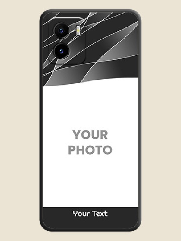 Custom Mixed Wave Lines on Photo on Space Black Soft Matte Mobile Cover - Vivo Y15c - alternate view