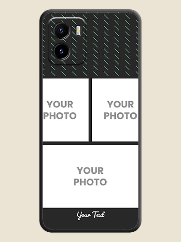 Custom Cross Dotted Pattern with 2 Image Holder  on Personalised Space Black Soft Matte Cases - Vivo Y15c - alternate view